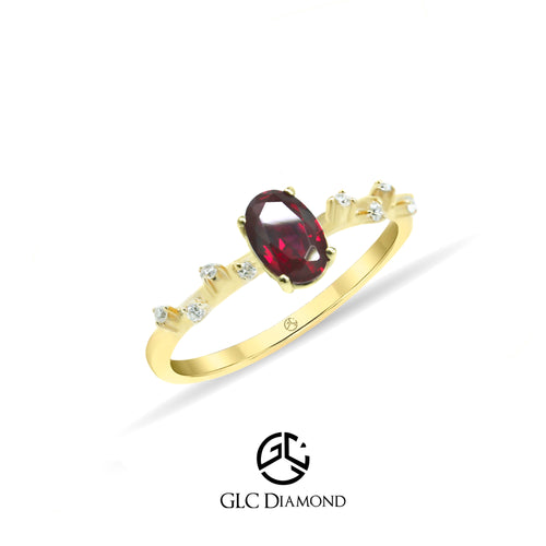 Oval Cut Ruby Engagement Ring