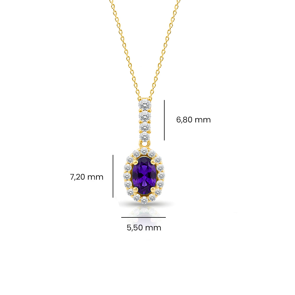 Vintage Inspired Amethyst Pendant