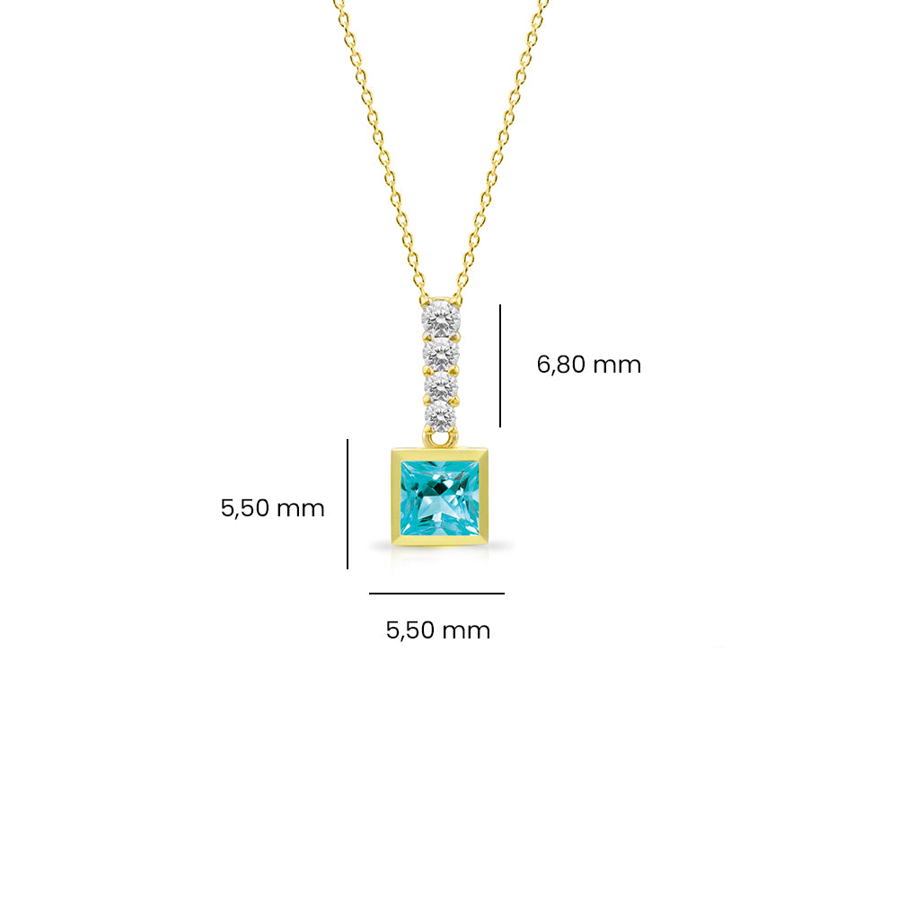 Ocean Blue Aquamarine Necklace