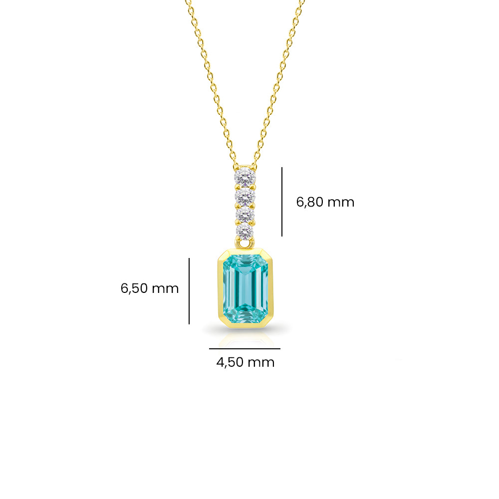 Art Deco Aquamarine Necklace