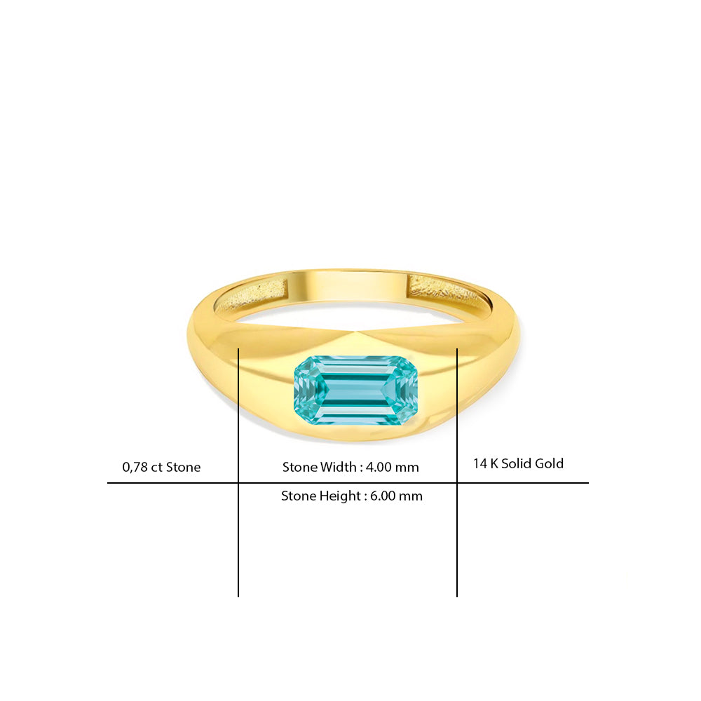 Aquamarine Signet Ring