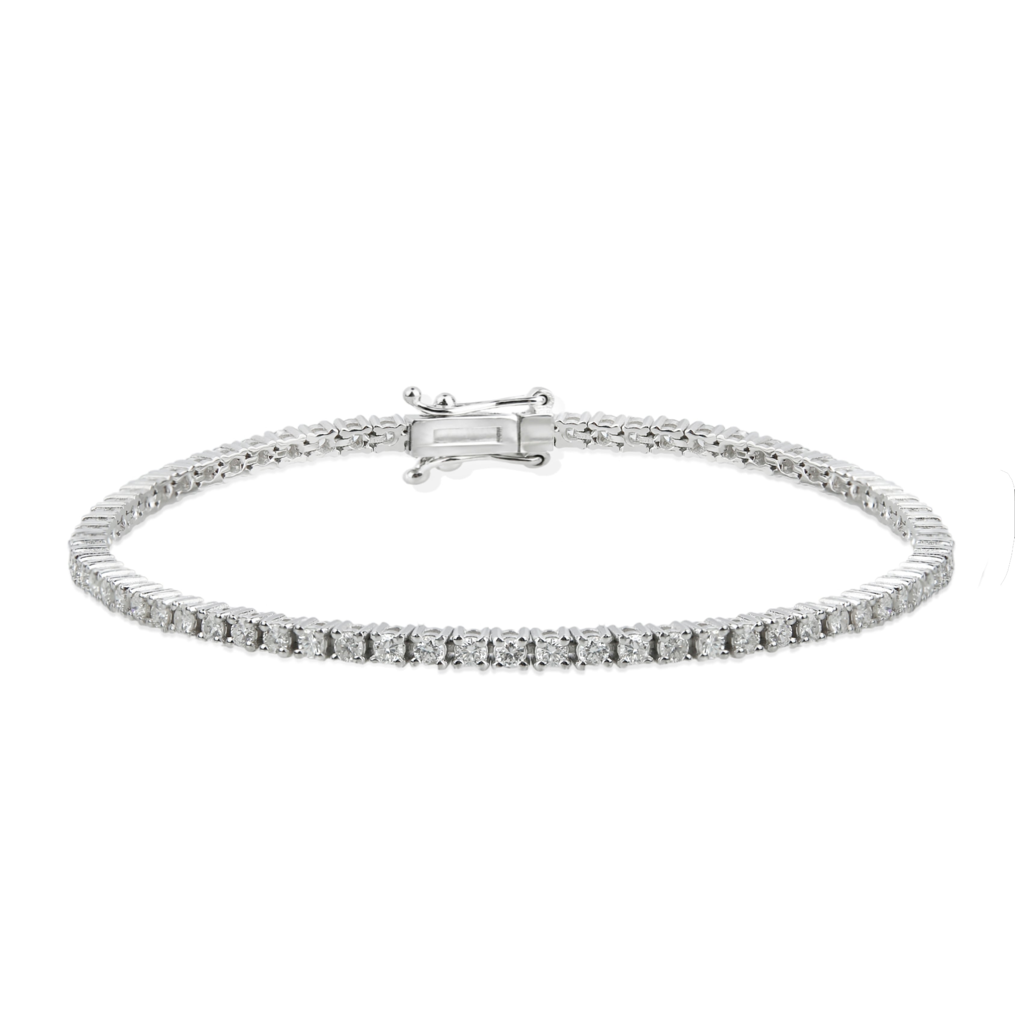 2.90 Carat Diamond Waterway Bracelet / Minimal Natural Diamond Bracelet