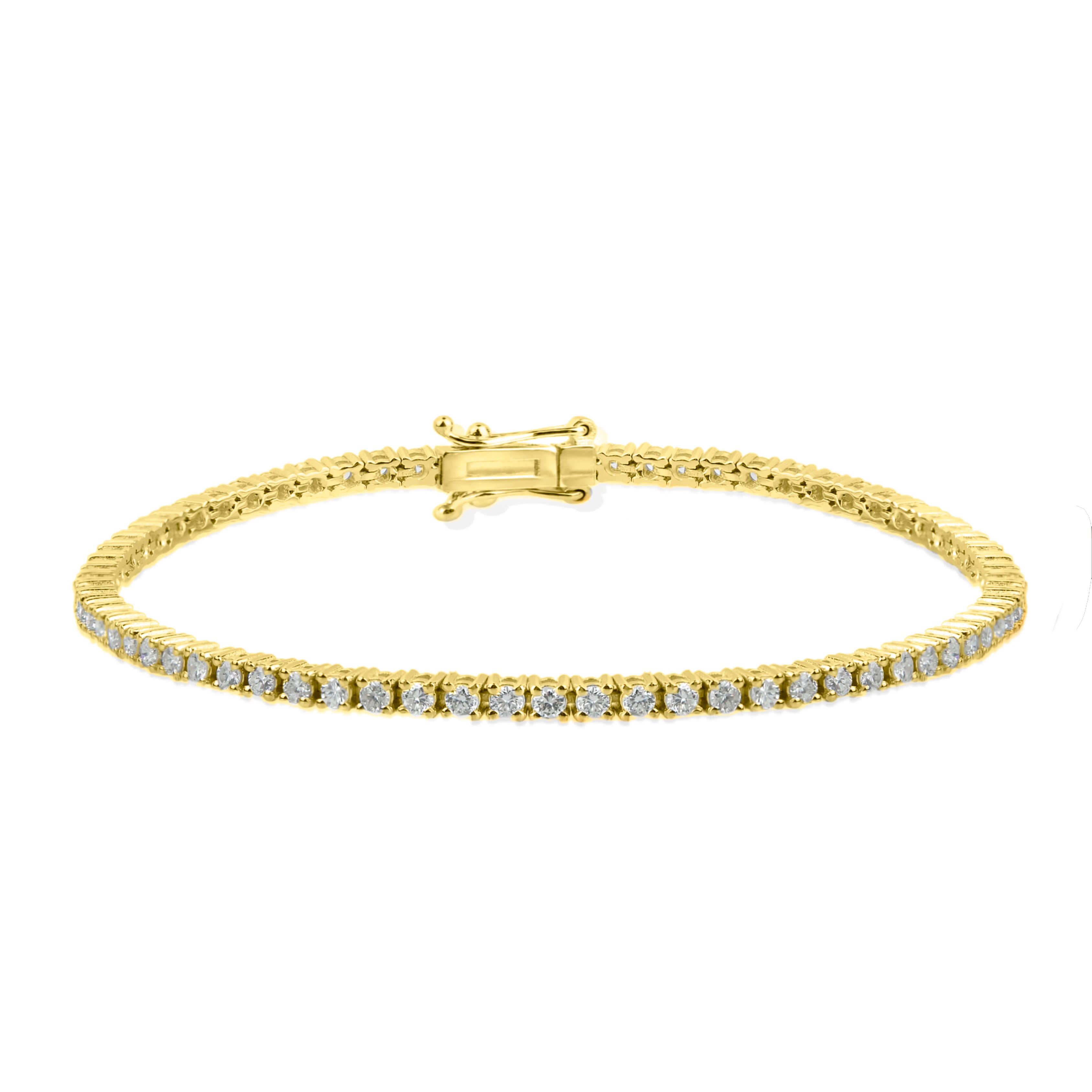 2.90 Carat Diamond Waterway Bracelet / Minimal Natural Diamond Bracelet