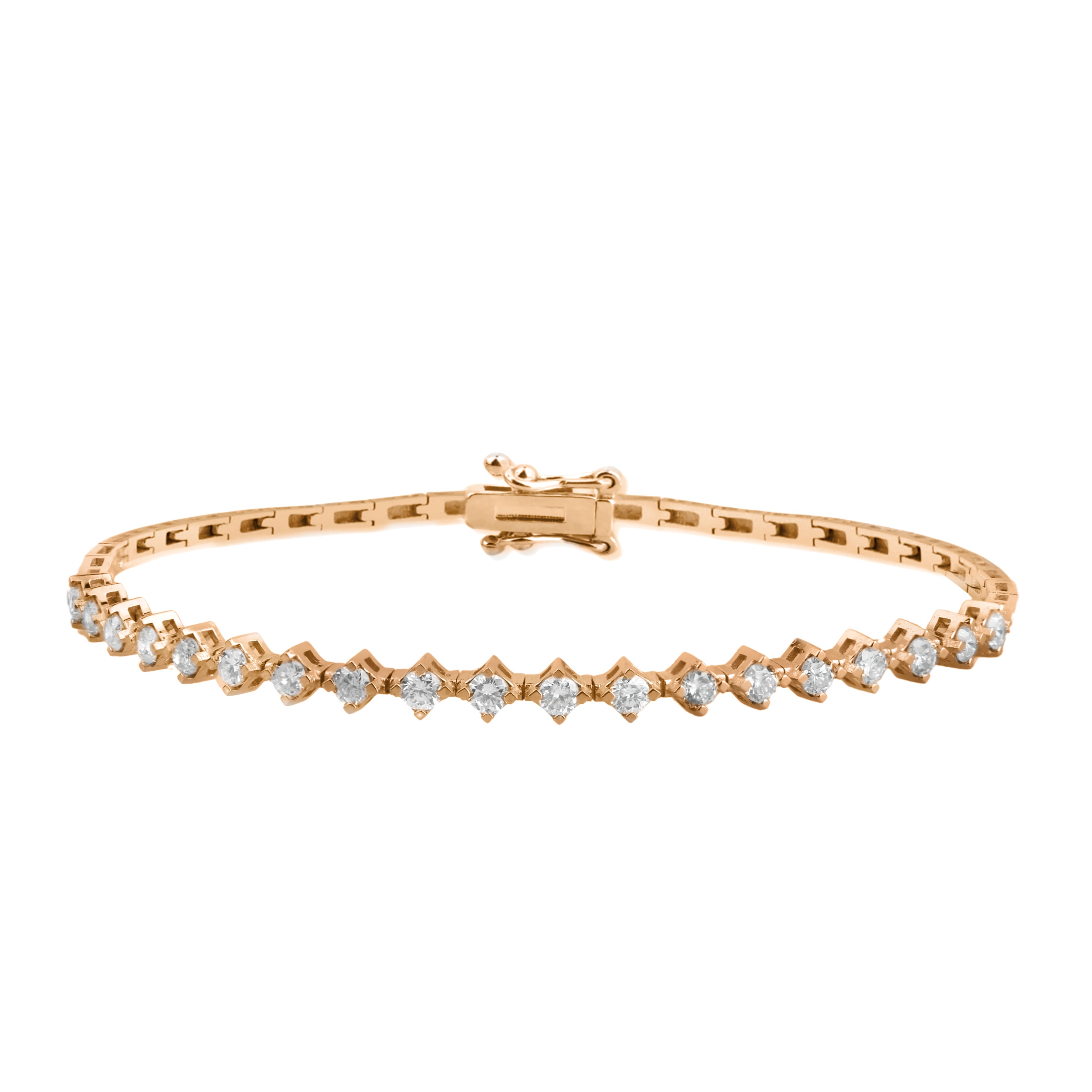 14K Gold Diamond Tennis Bracelet / 1.14 CTW Natural Diamond Line