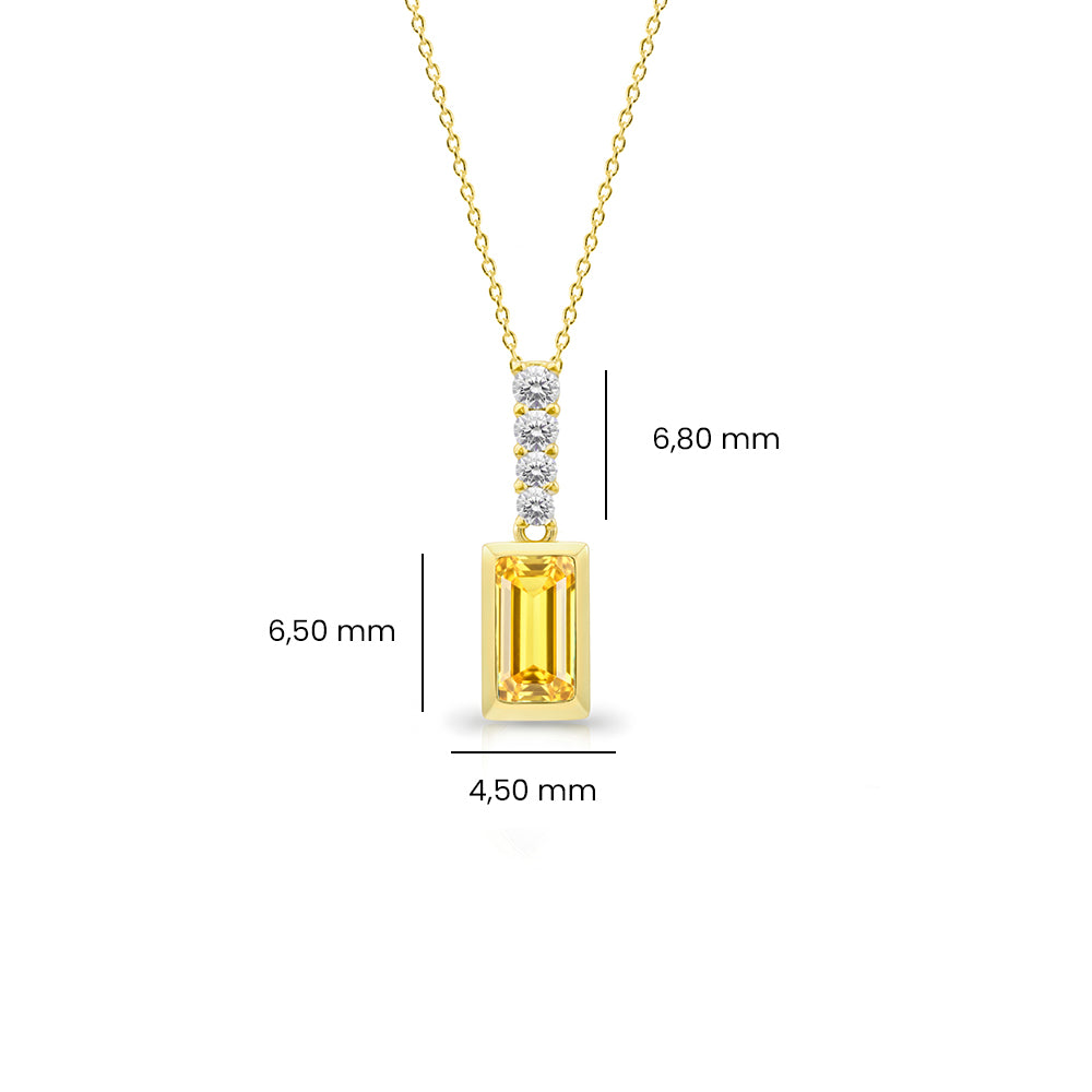 14K Gold Sunshine Citrine Necklace