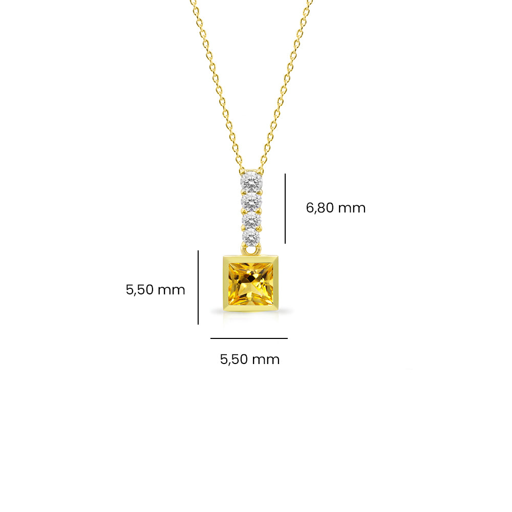 Warm Honey Citrine Necklace