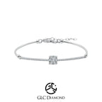 Round Cut Diamond Bracelet, 0,56 Ct. Diamond 14K Solid White Gold Bracelet