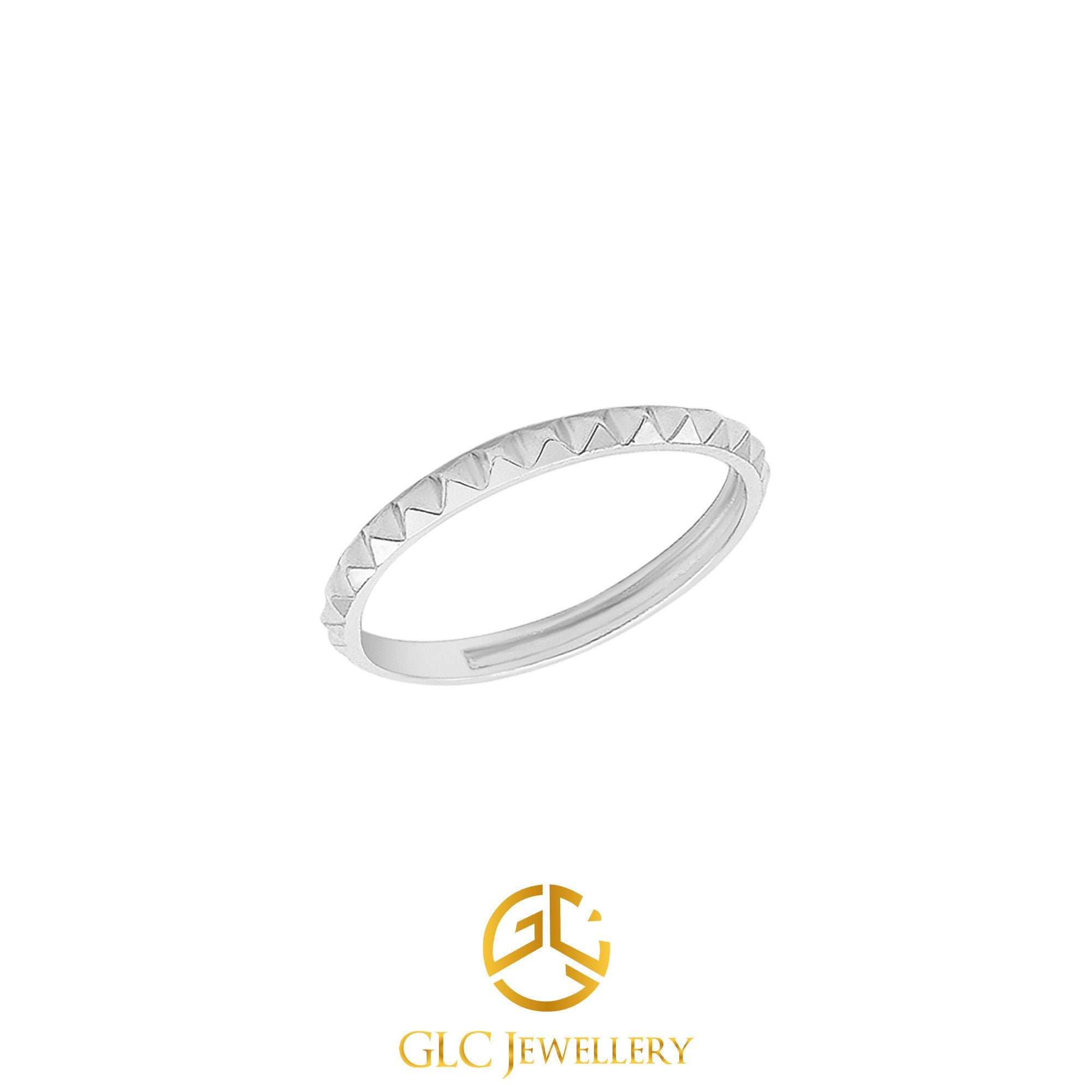 14K Solid Gold Pyramid Ring, Spike Ring, Pyramid Eternity Ring