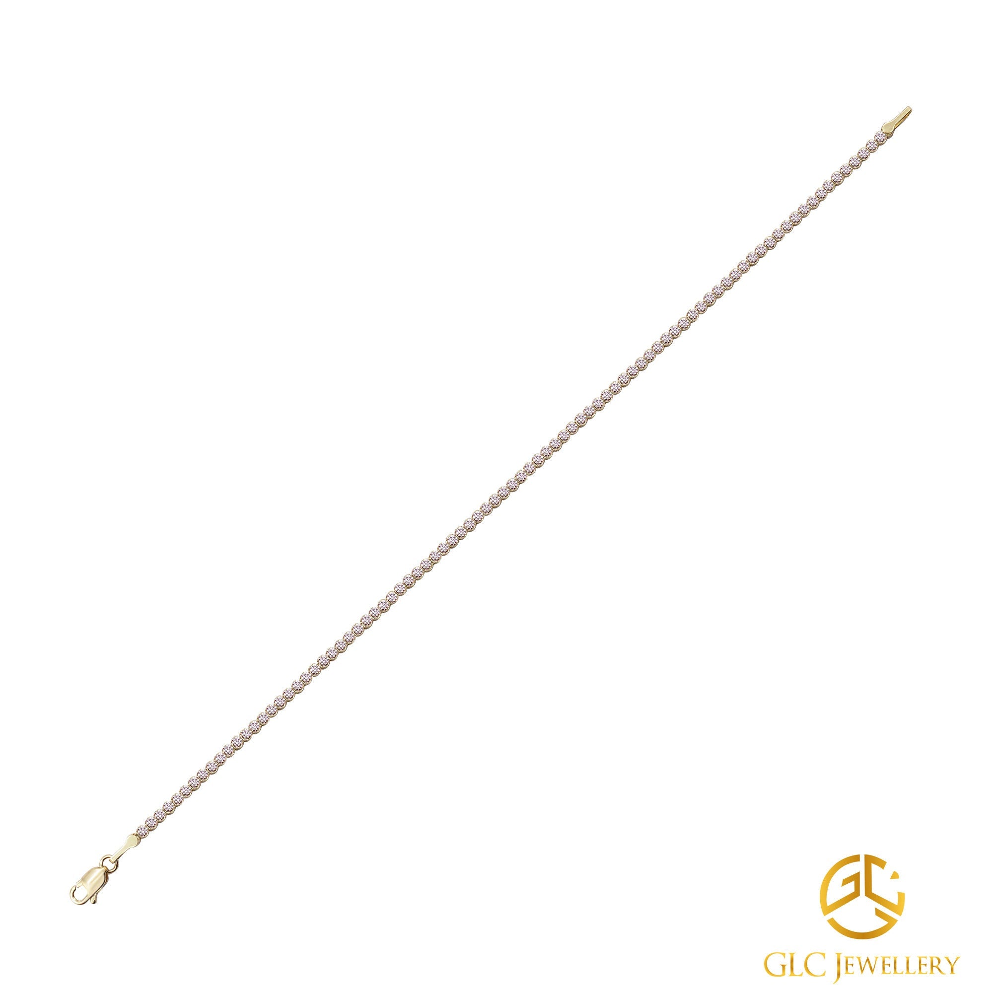 14K Gold Waterway Bracelet, Everyday Bracelet, Pink Bracelet