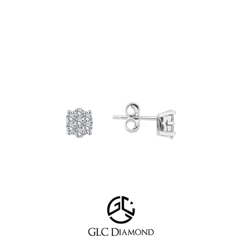 14K White Gold Minimalist Earrings