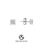 0,36 Carat Screw Back/Push Back Diamond Stud Earrings