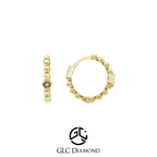 14K Solid Gold Huggie Hoop Earrings