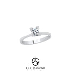 0,18 CT Dainty Solitaire Diamond Ring