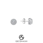 0.75 Diamond Halo Stud Earrings