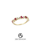 14K Gold Diamond Ruby Ring,