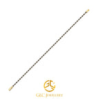 14K Solid Gold Delicate Tennis Bracelet