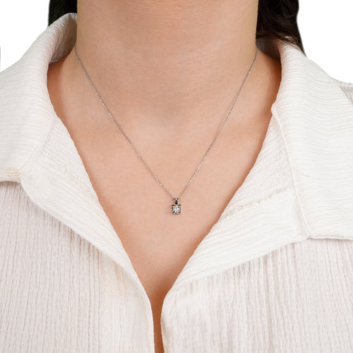 Solitaire Pendant Necklace Gift, 0,18 Carat Classic Diamond Pendant Necklace