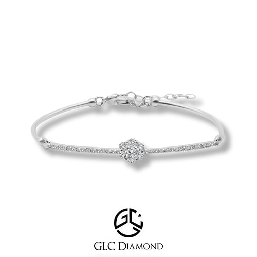 0.54 Carat Diamond Bracelet, 14K White Gold Bracelet