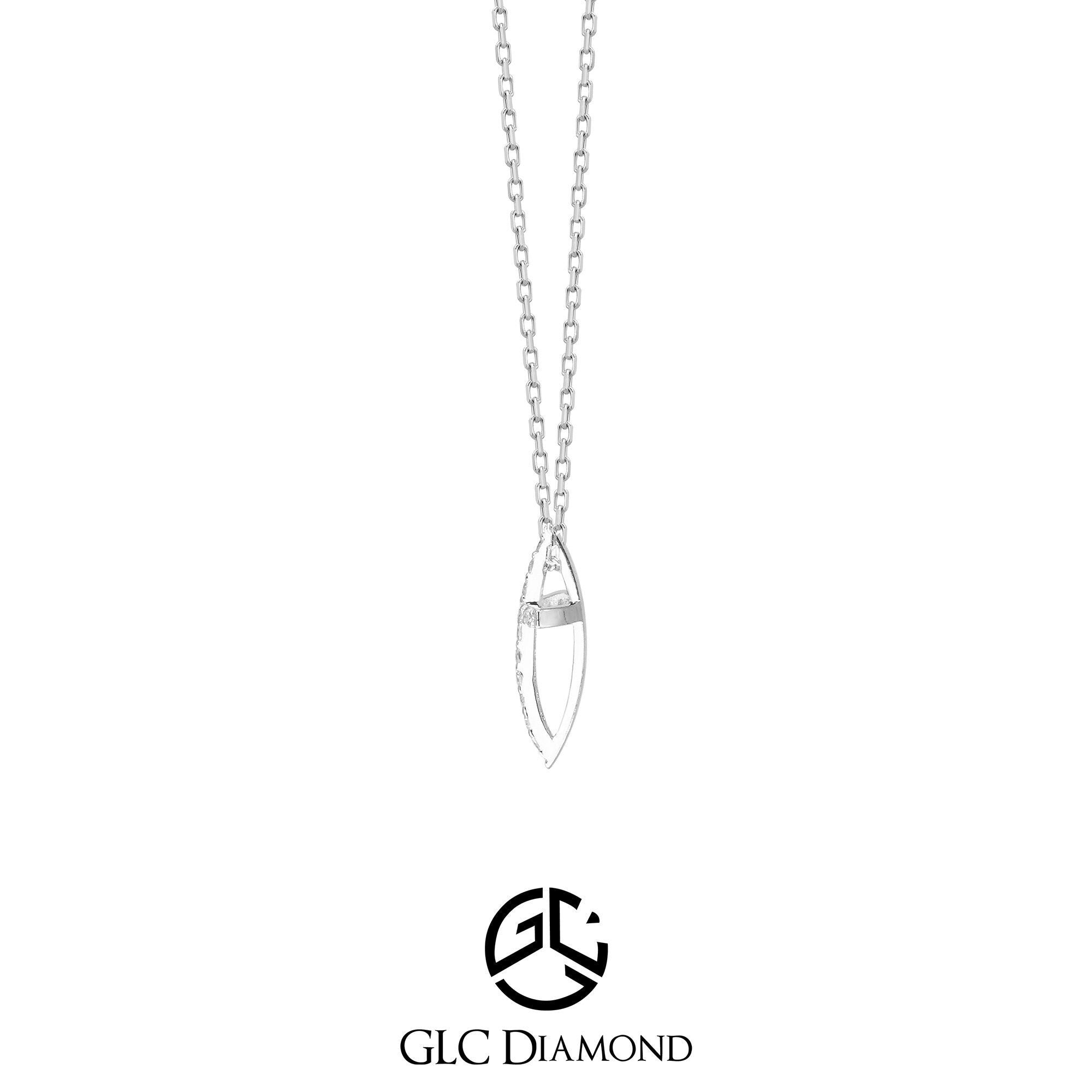 White Gold Cross Necklace, 0.10 CT Diamond Cross Necklace, Minimalist Cross Pendant
