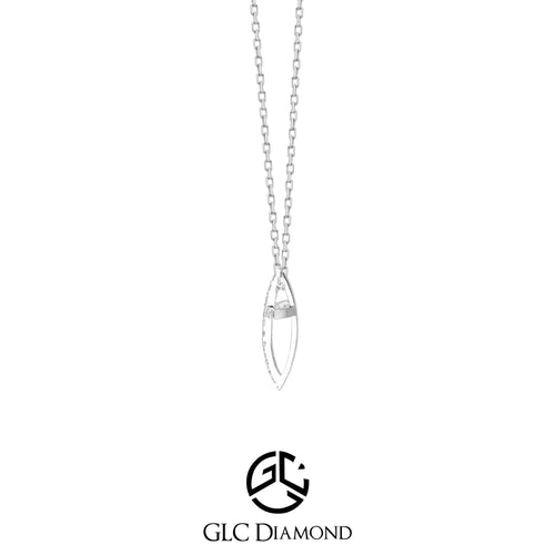 White Gold Cross Necklace, 0.10 CT Diamond Cross Necklace, Minimalist Cross Pendant