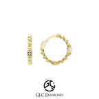 14K Solid Gold Square Hoop Earrings