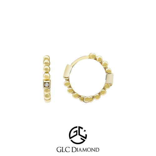 14K Solid Gold Square Hoop Earrings