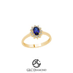 Brilliant Oval Cut Sapphire Ring