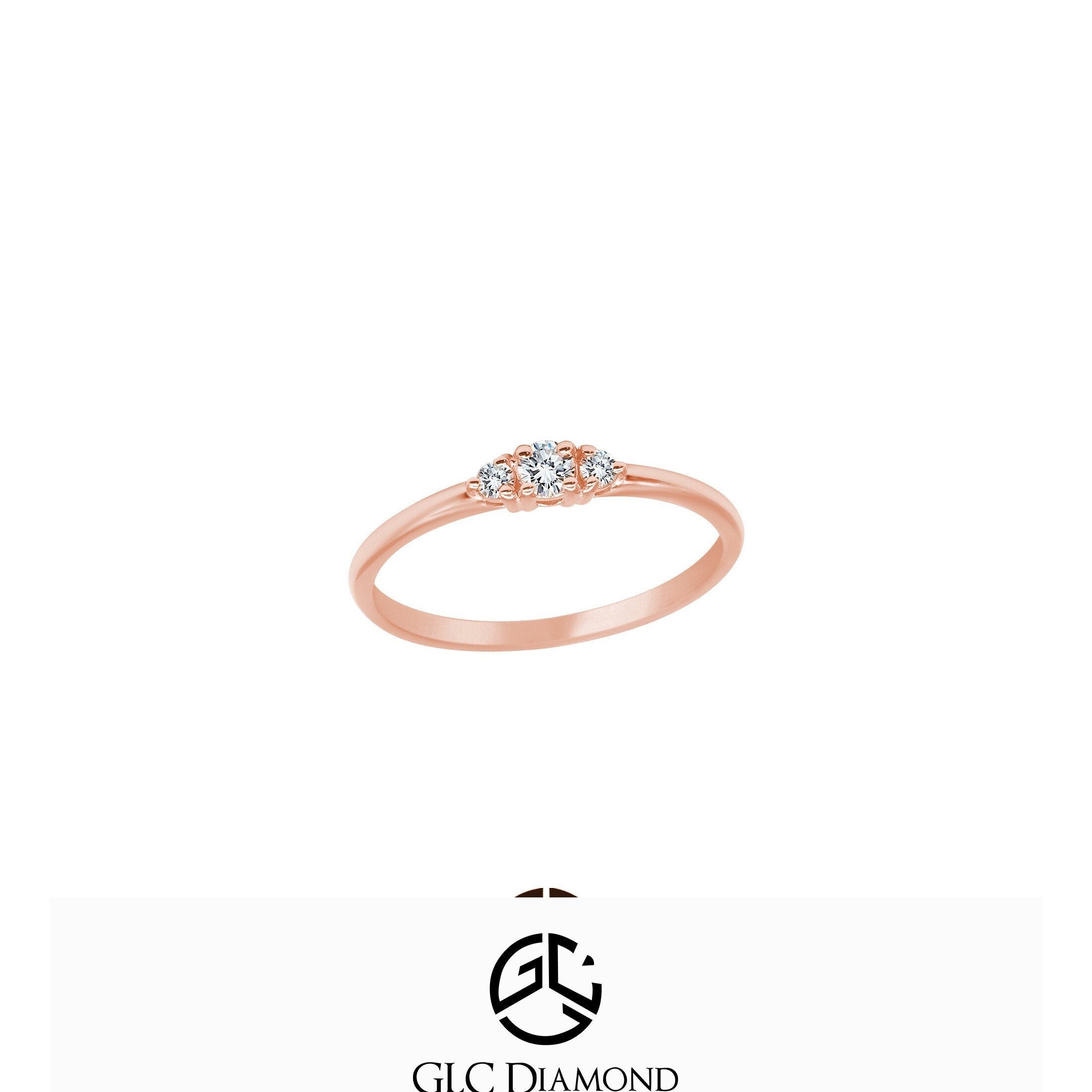 14K Solid Gold Diamond Ring