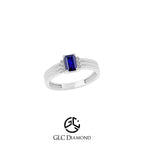 14K Solid Gold Diamond Sapphire Statement Ring