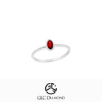 14K Solid Gold Oval Cut Wedding Ruby Ring