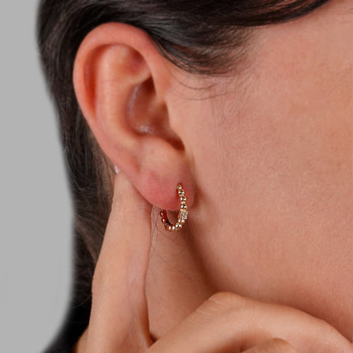 14K Solid Gold Square Hoop Earrings