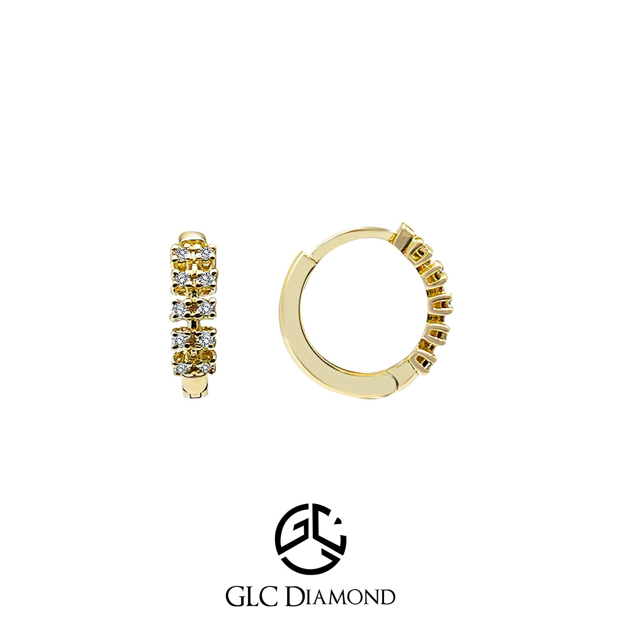 Gold Hoop Earrings, 14K Solid Gold Small Hoop Earrings