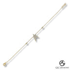 Diamond Star Bracelet, 14K Solid Gold