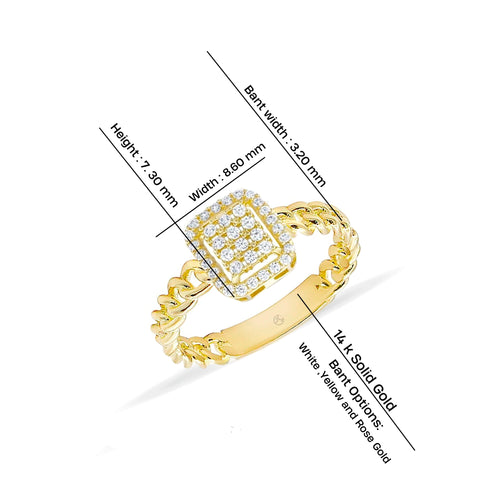 14K Gold Engagement Diamond Ring