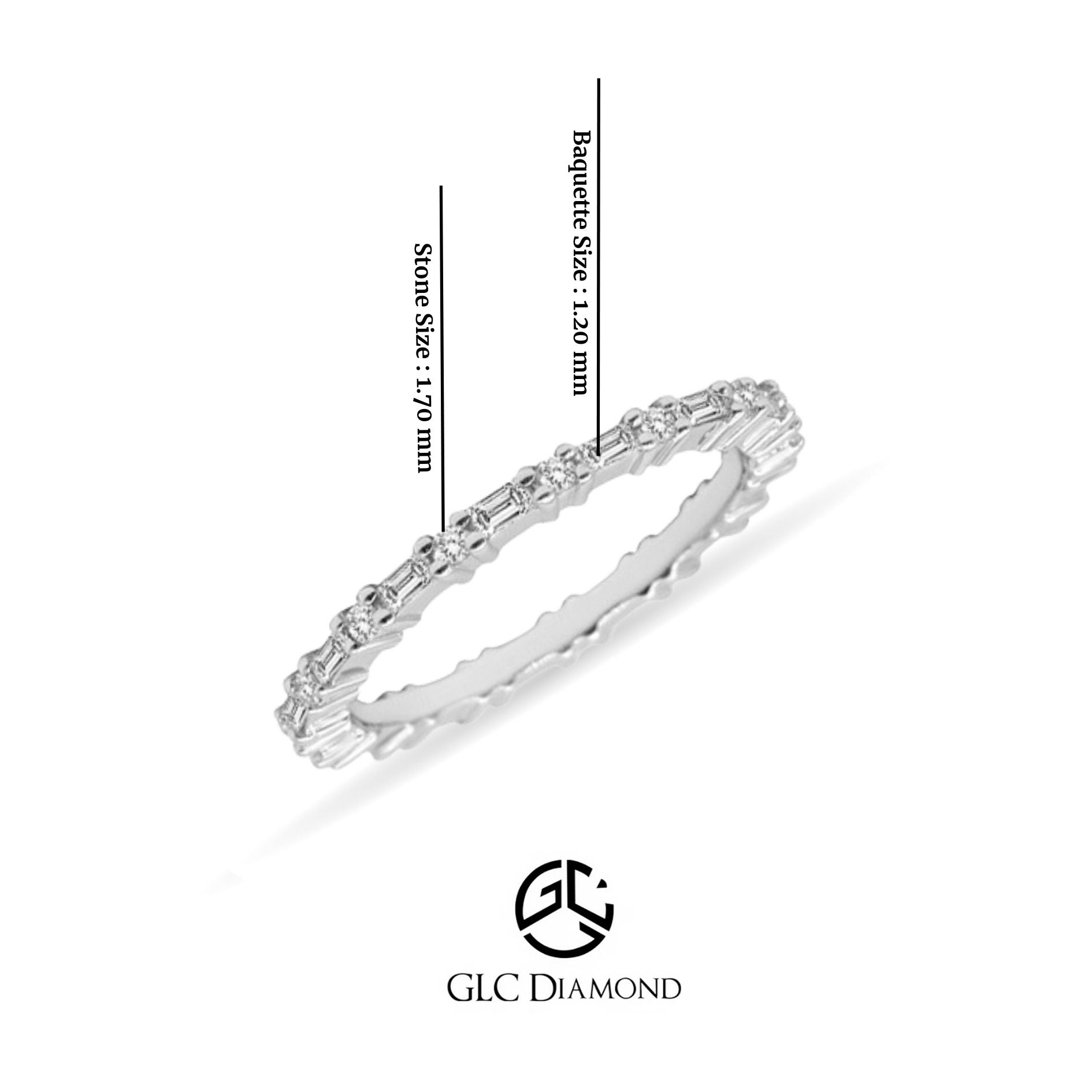 Baguette and Round Diamond Full Eternity Ring