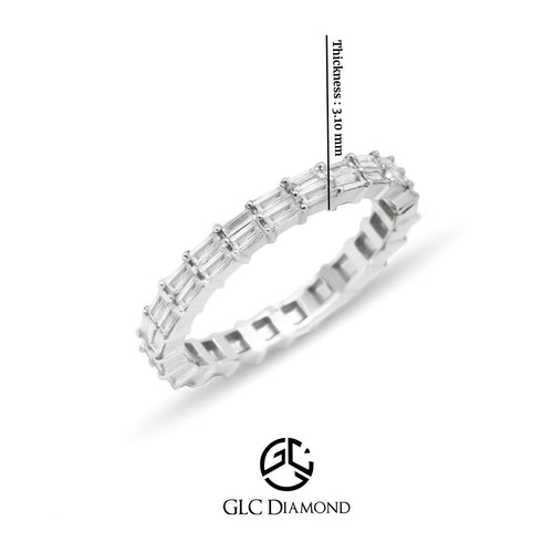 Baguette Diamond Full Eternity Ring, 0,94 CT Wedding Band