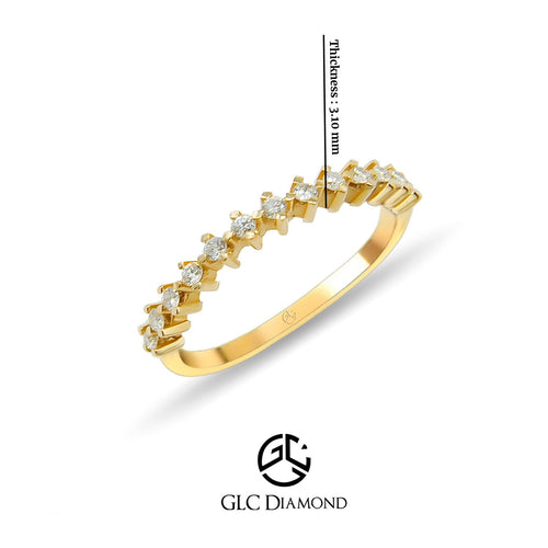 0,21 Ct. Round Cut Diamond Ring