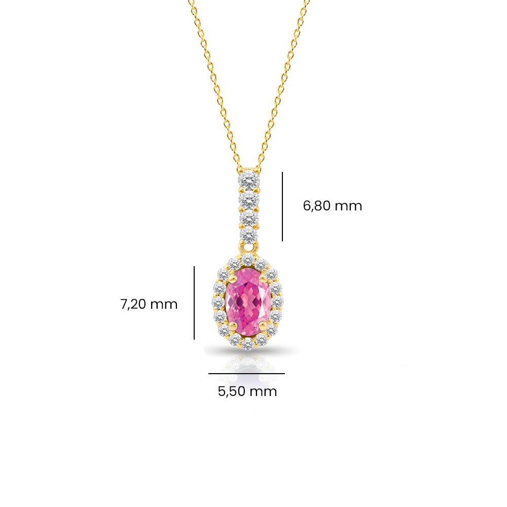 Feminine Pink Sapphire Necklace