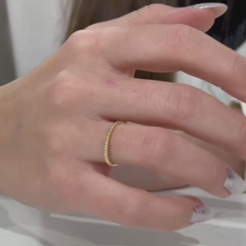 14K Solid Gold Stacking Ring, Minimalist Ring