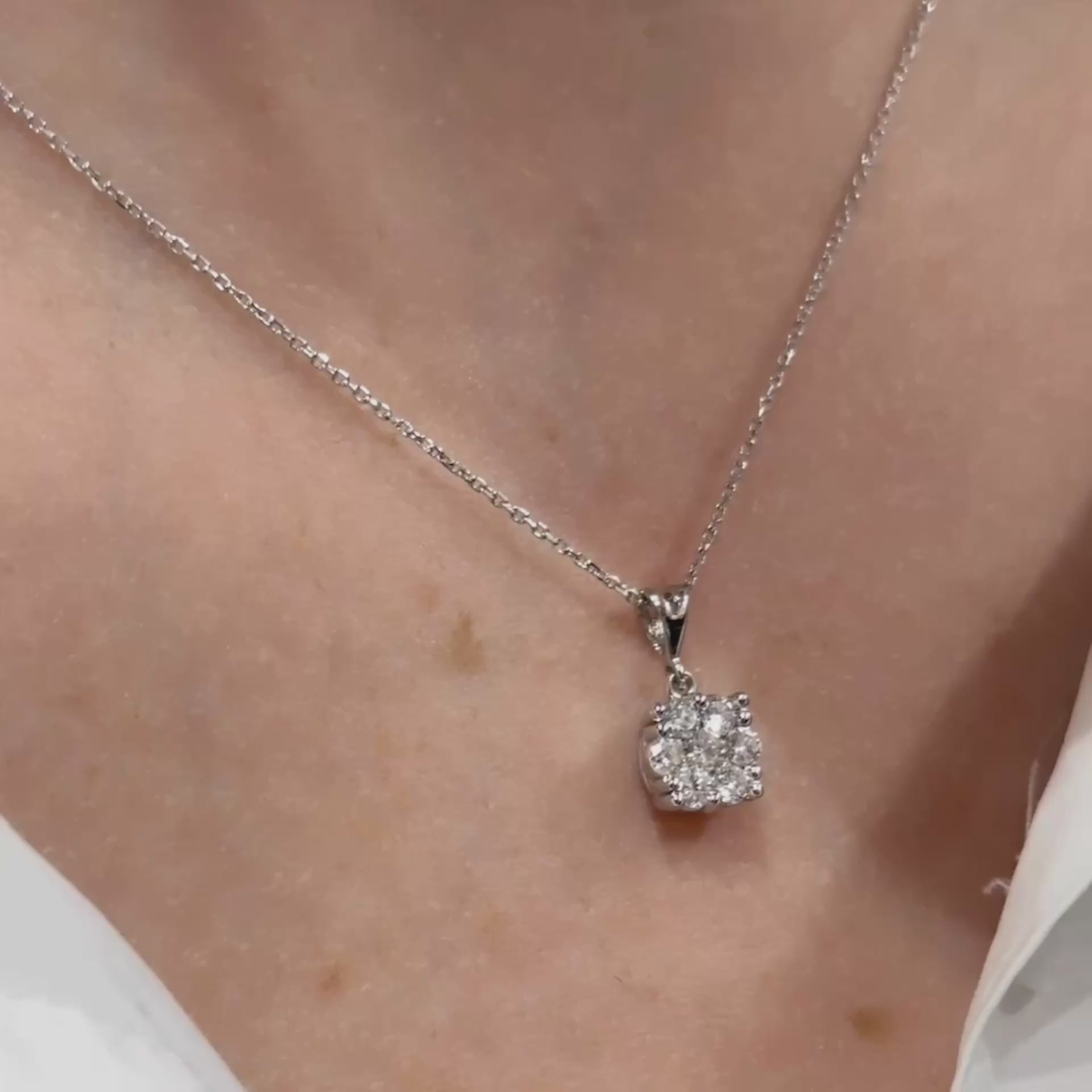 0.36 Ct Round Cut Diamond Necklace