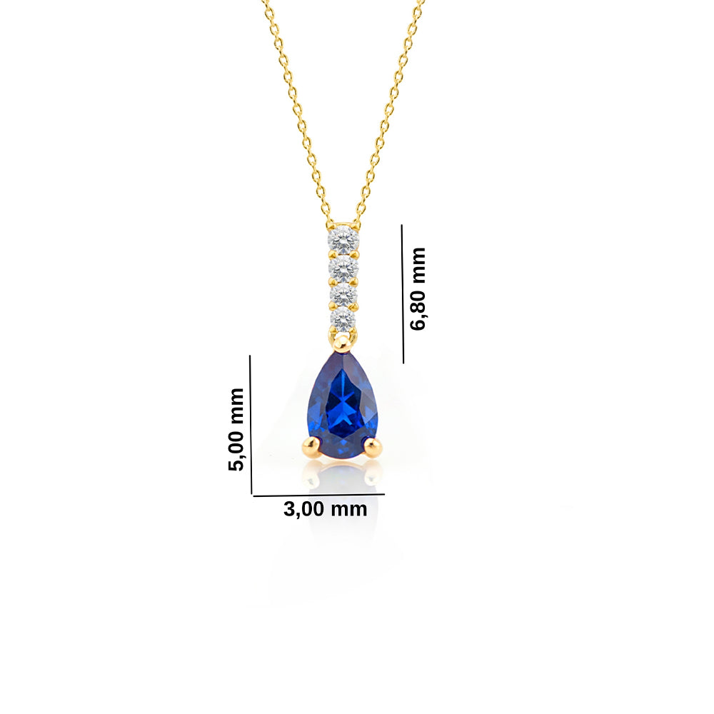 Natural Sapphire Diamond Necklace