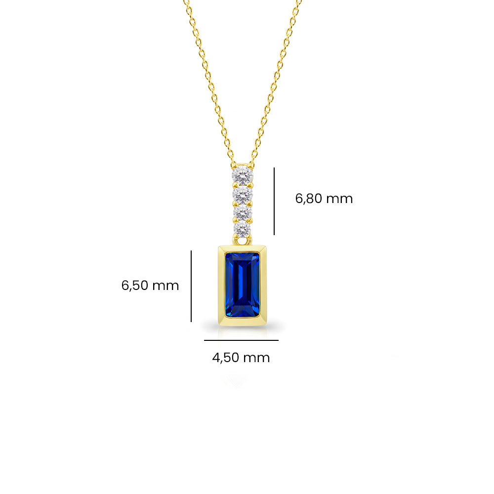 Bezel Set Sapphire Pendant