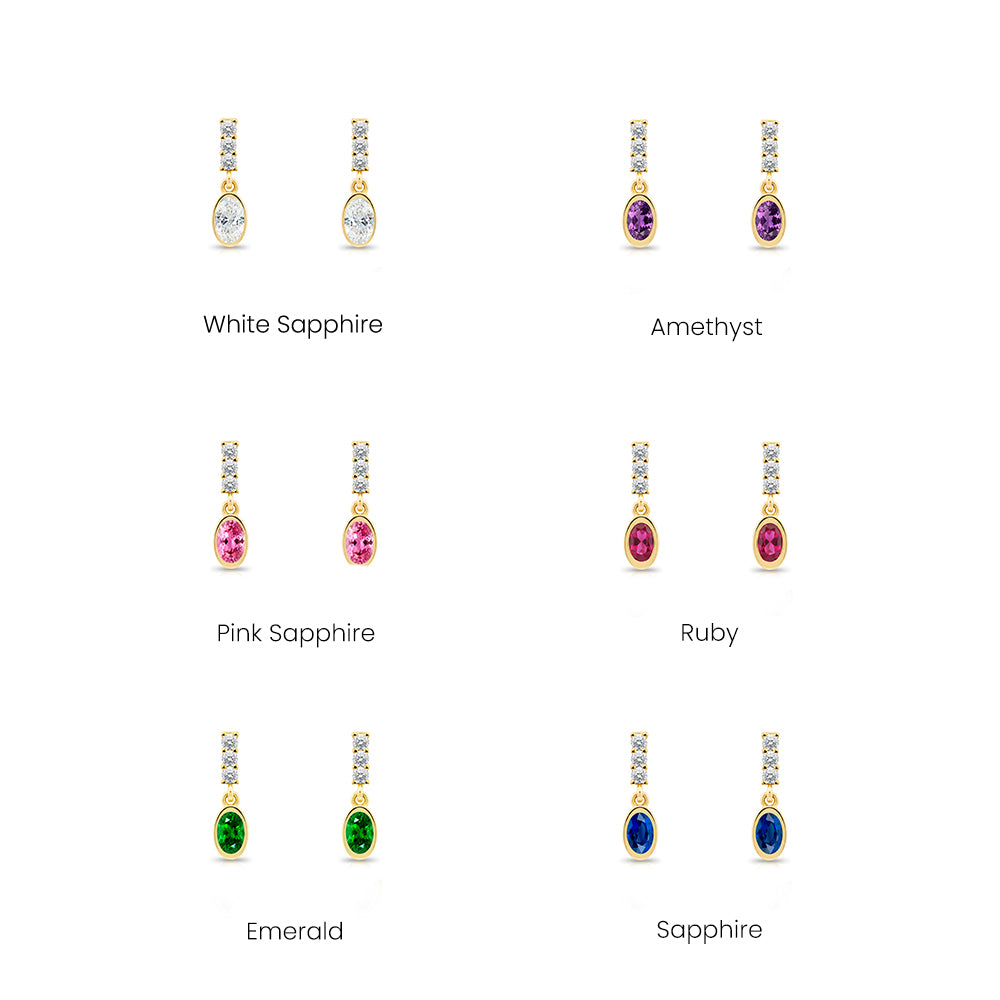 Oval Citrine Earrings