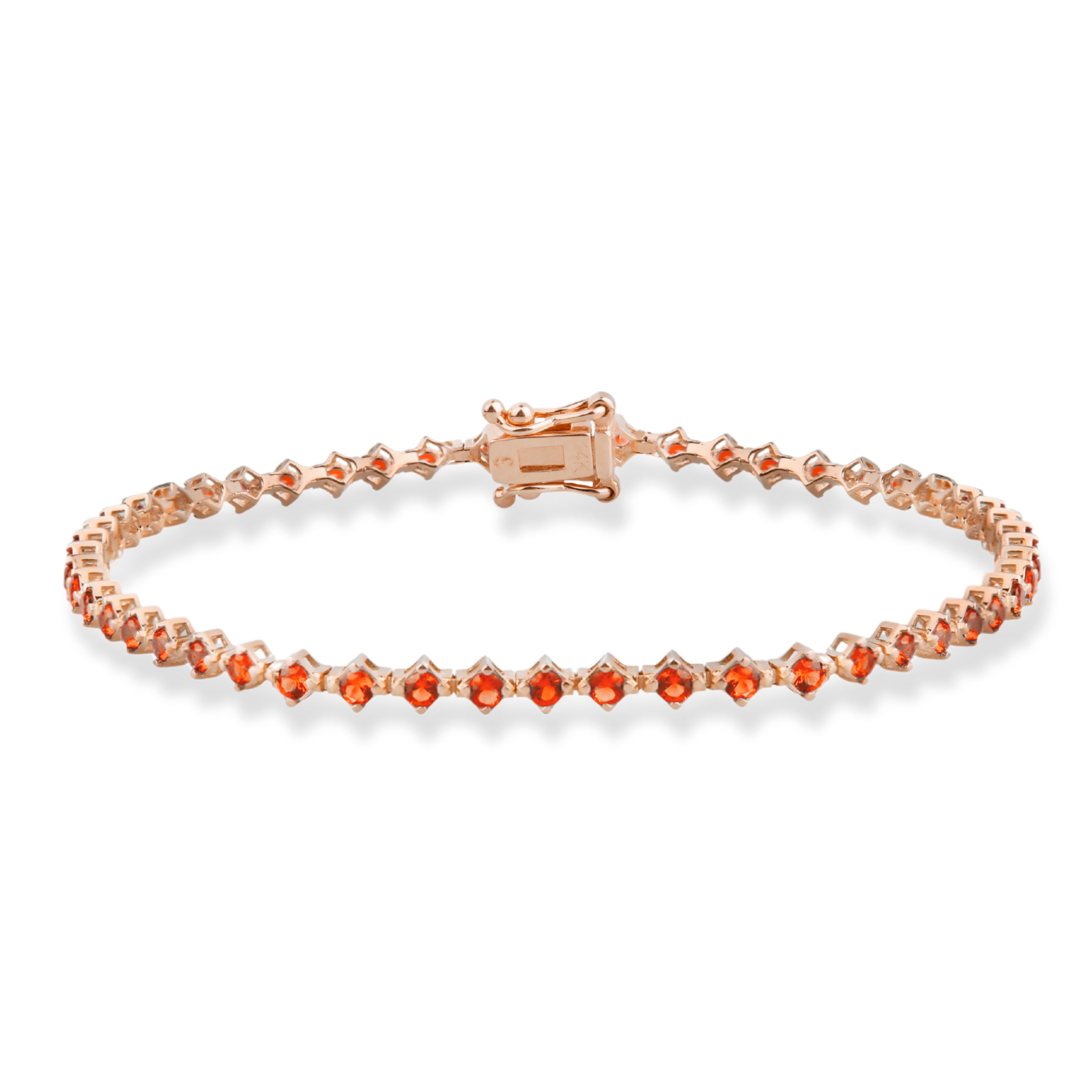 14K Gold Garnet Tennis Bracelet / January Birthstone Jewelry