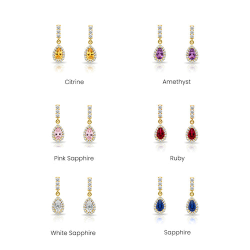 14K Gold Emerald Earrings