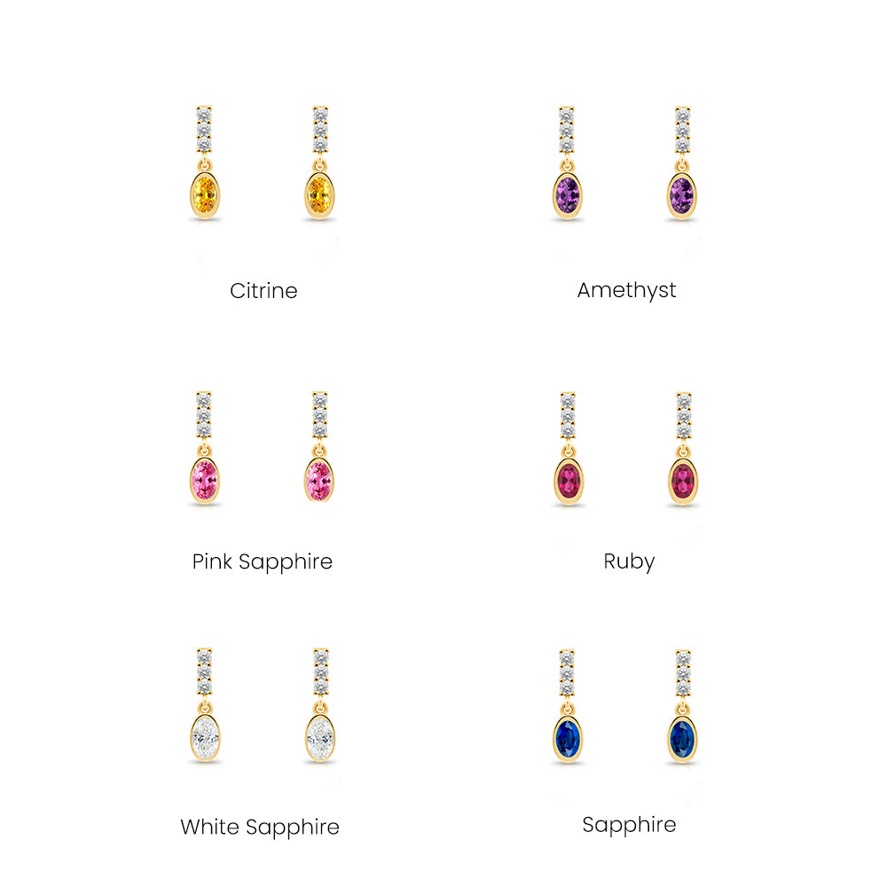 Oval Emerald Earrings